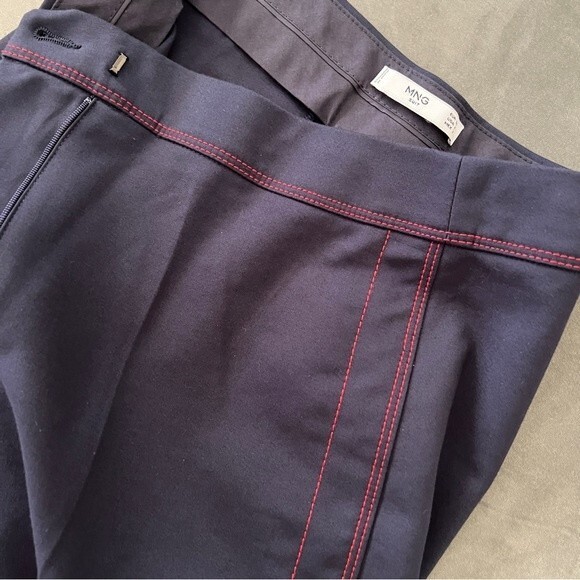 Mango Navy Suit Pants with Red Stitching - Picture 10 of 12